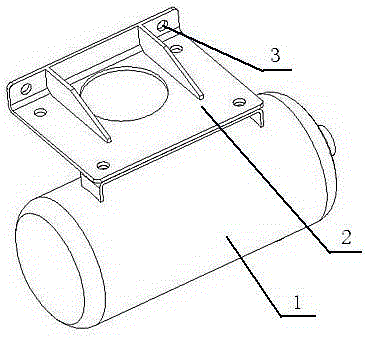 Mounting equipment for barometric-brake air regeneration storage cylinder