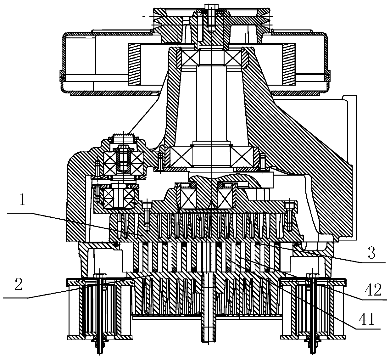 A scroll tooth structure of an oil-free scroll compressor