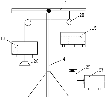 Seepage failure testing device and method for seam pipeline between pipe bags and dam bags