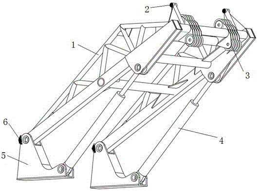 Portal frame system for automatic integral overturning conveyer
