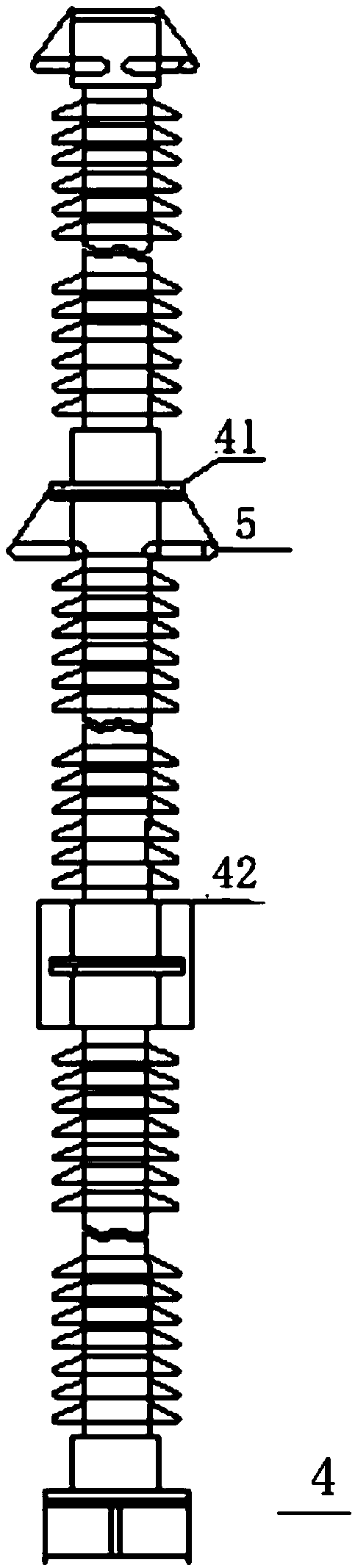 Support and shielding structure for dry type air reactor