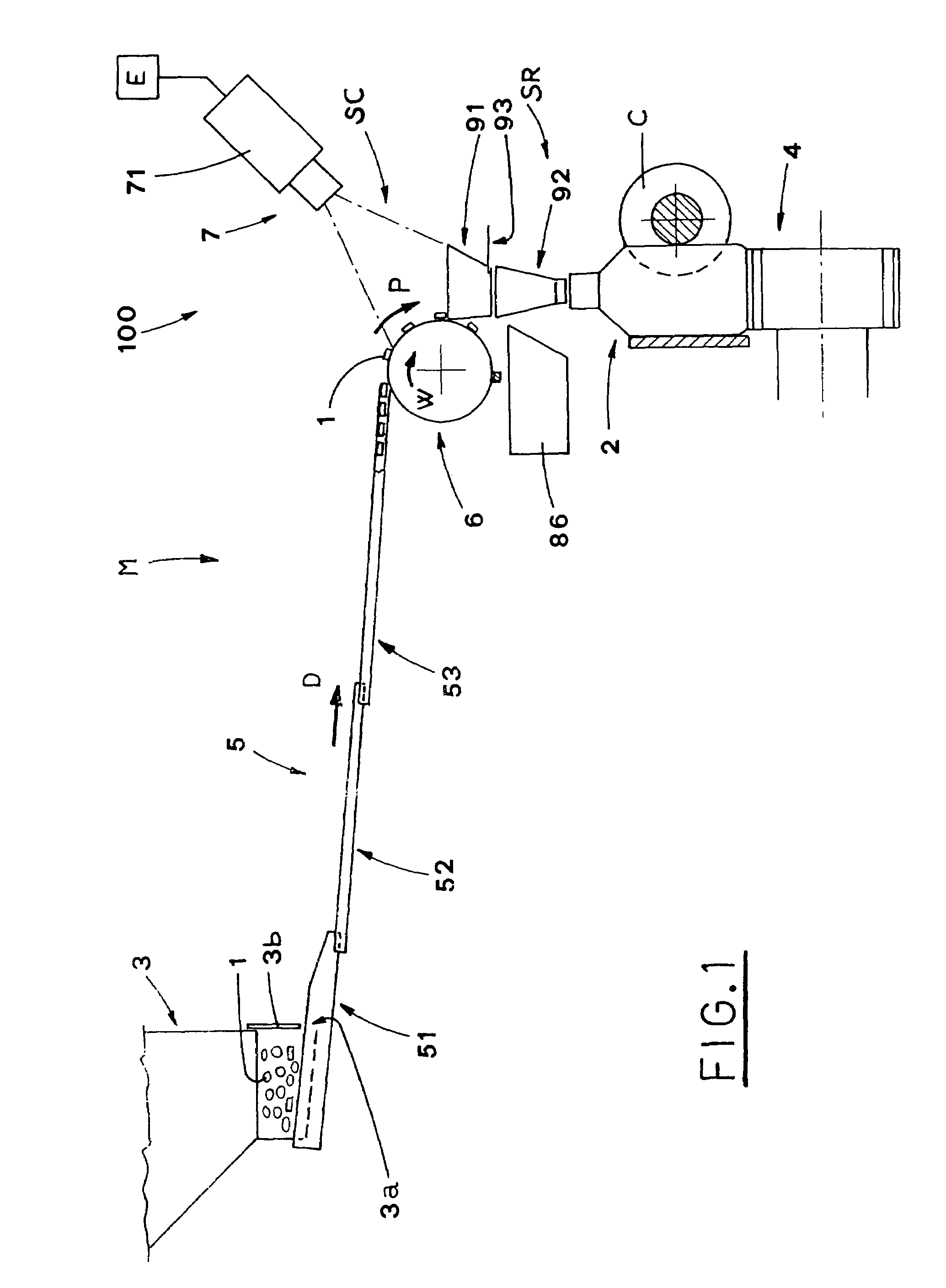 Unit for filling containers with products, in particular, pharmaceutical products