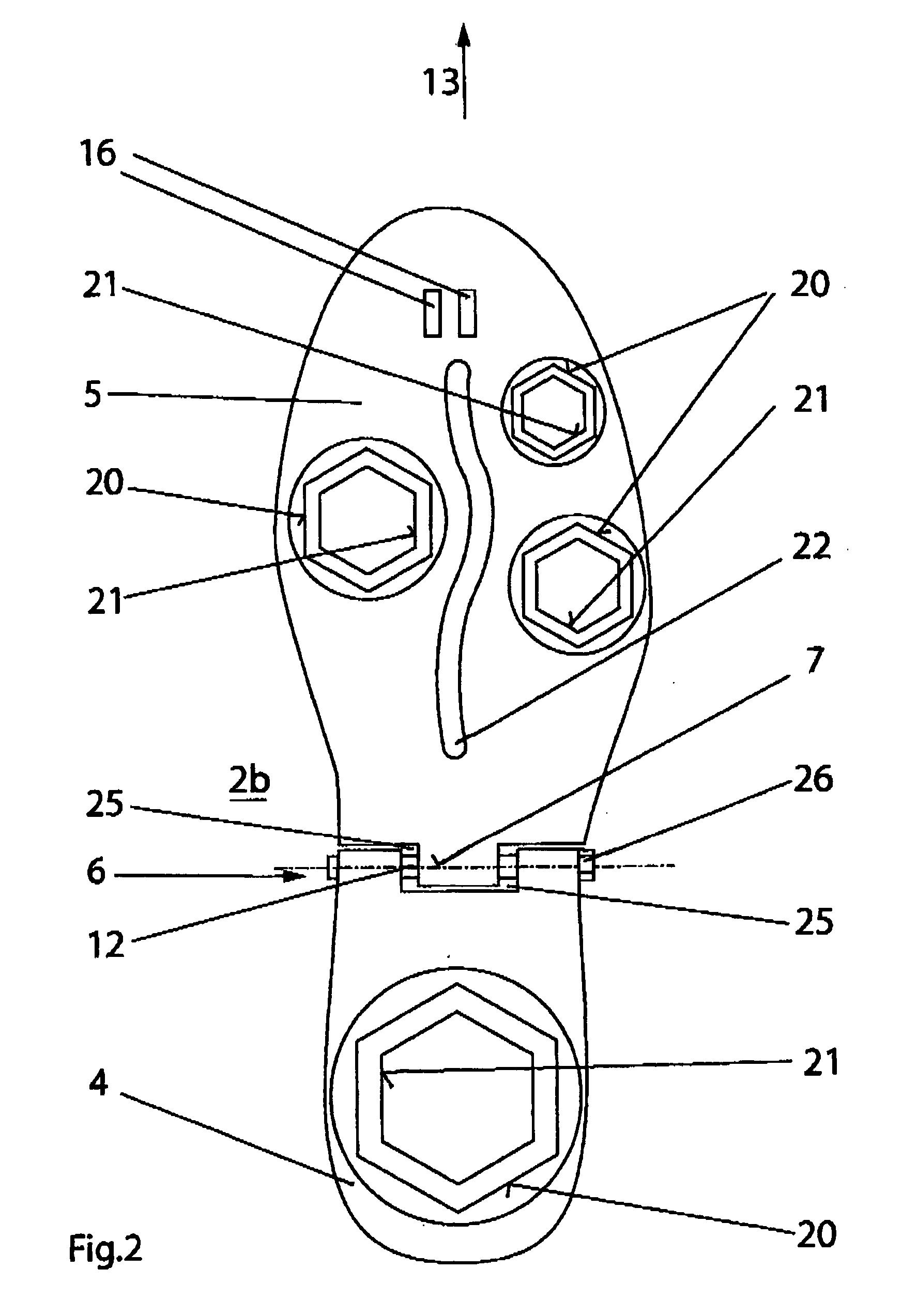 Shoe with an articulated spring-loaded outsole