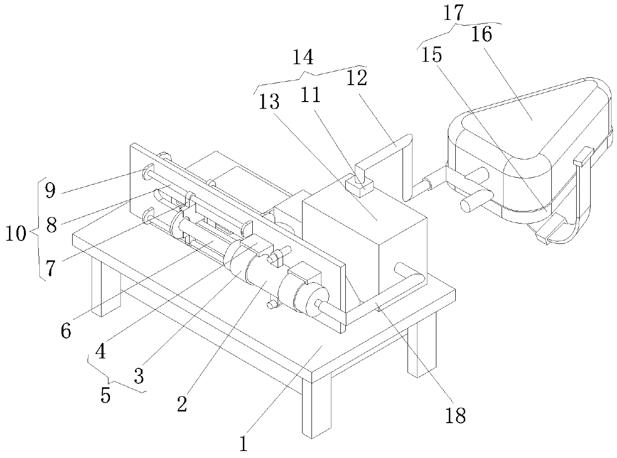 Continuous anaesthetizing device used in surgical operating room