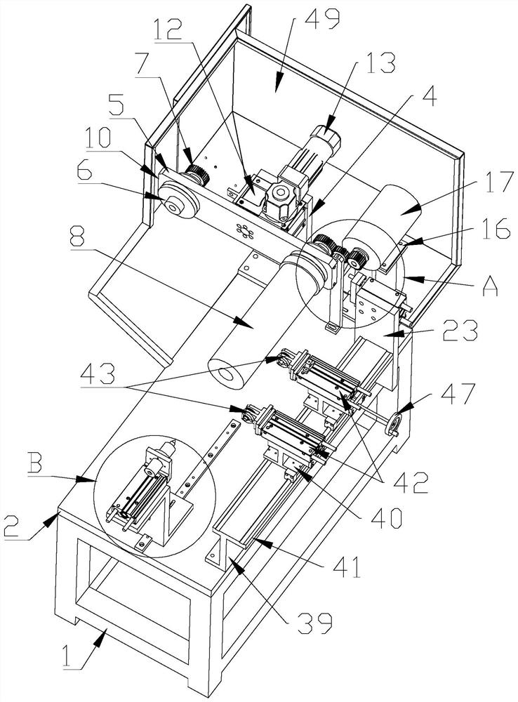 Double-station air bag cutting machine