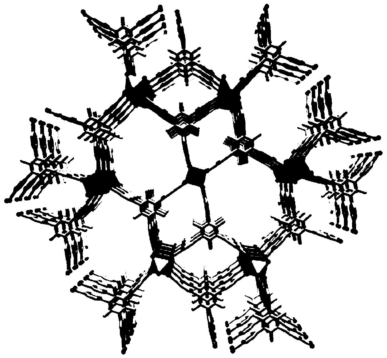 In metal-organic frameworks (MOFs) material based on tridentate carboxylic acid ligands, and preparation method and application thereof