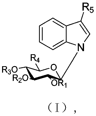 Indole N-glycoside compound, extraction method, and application in preparing drugs for preventing and treating nervous system diseases