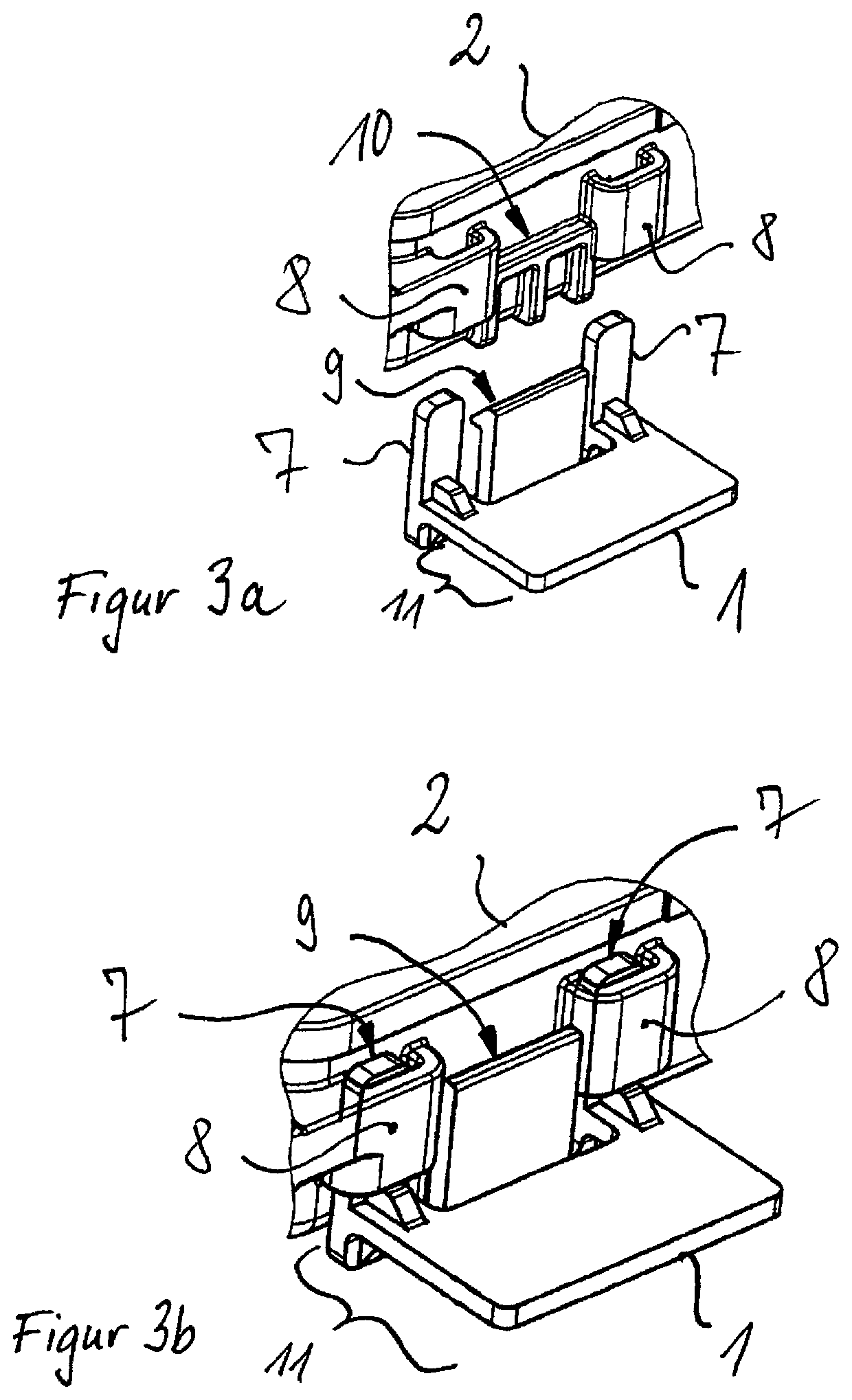 Device for ensuring the installation of a component at the designated installation location of said component