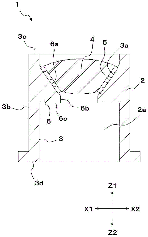 Optical element with lens barrel and manufacturing method thereof