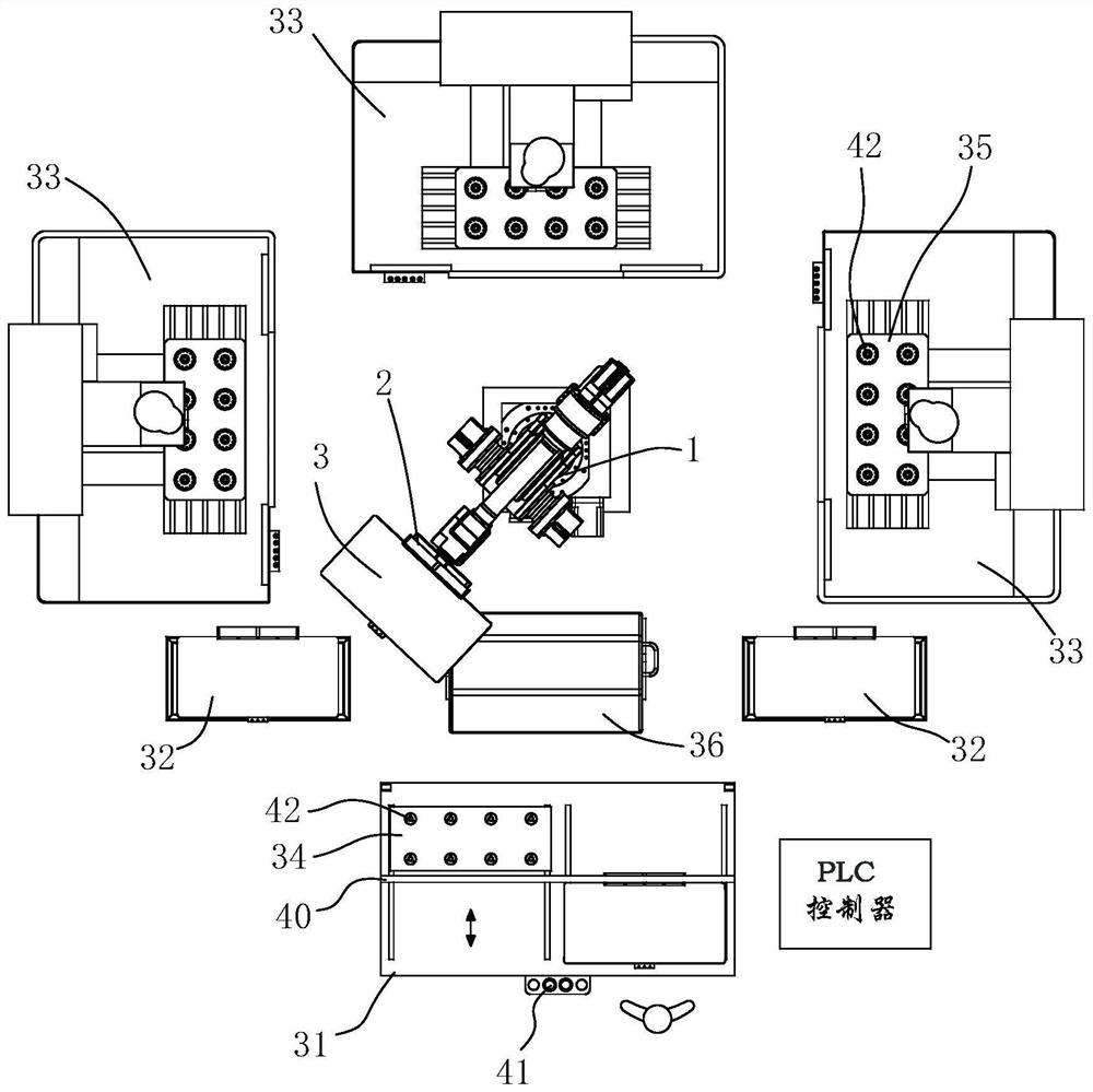 A robot automatic loading and unloading production unit