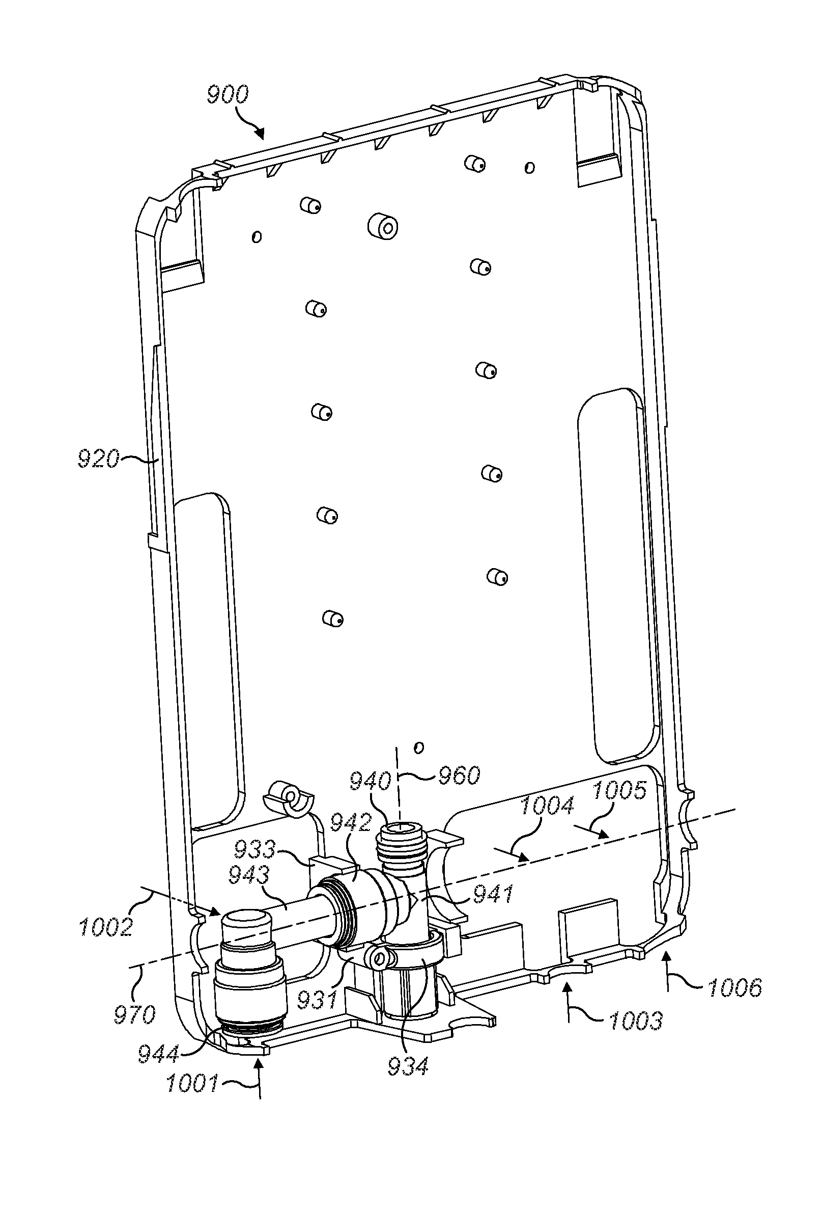 Mounting device for plumbing or electrical equipment