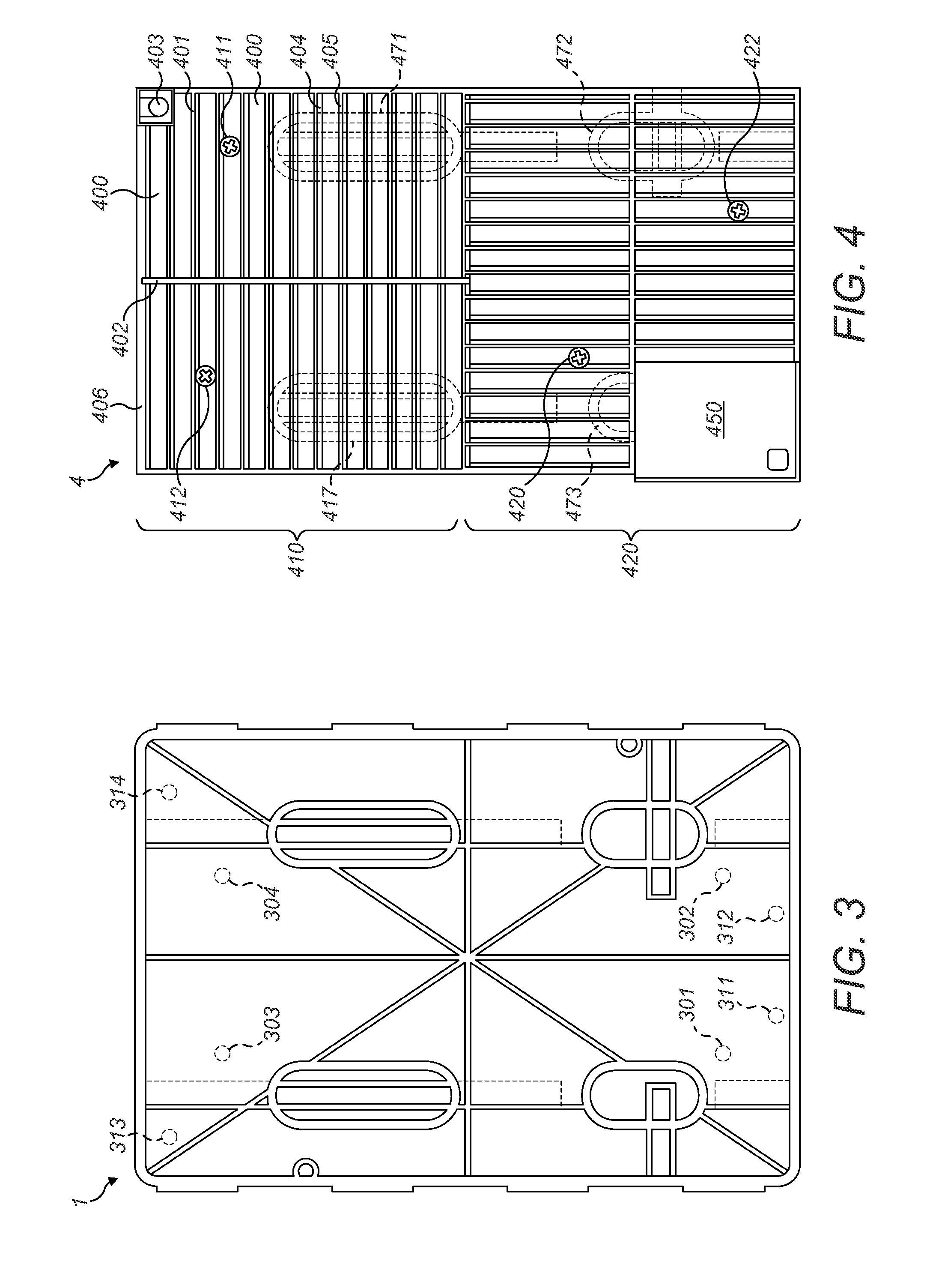 Mounting device for plumbing or electrical equipment