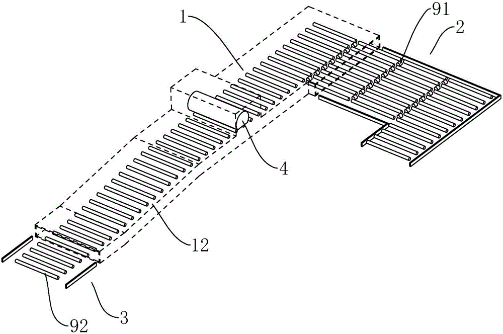 Anti-radiation shielded conveying passageway used for electron beam curing of plane panel coating