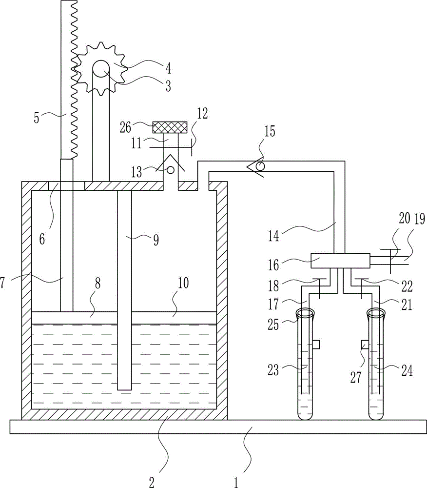 Preliminary qualitative gas detection device for chemical plants