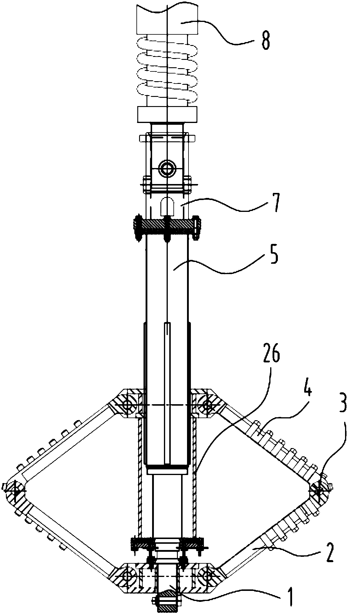 Extrusion expansion device of rotary drilling rig for piling forming