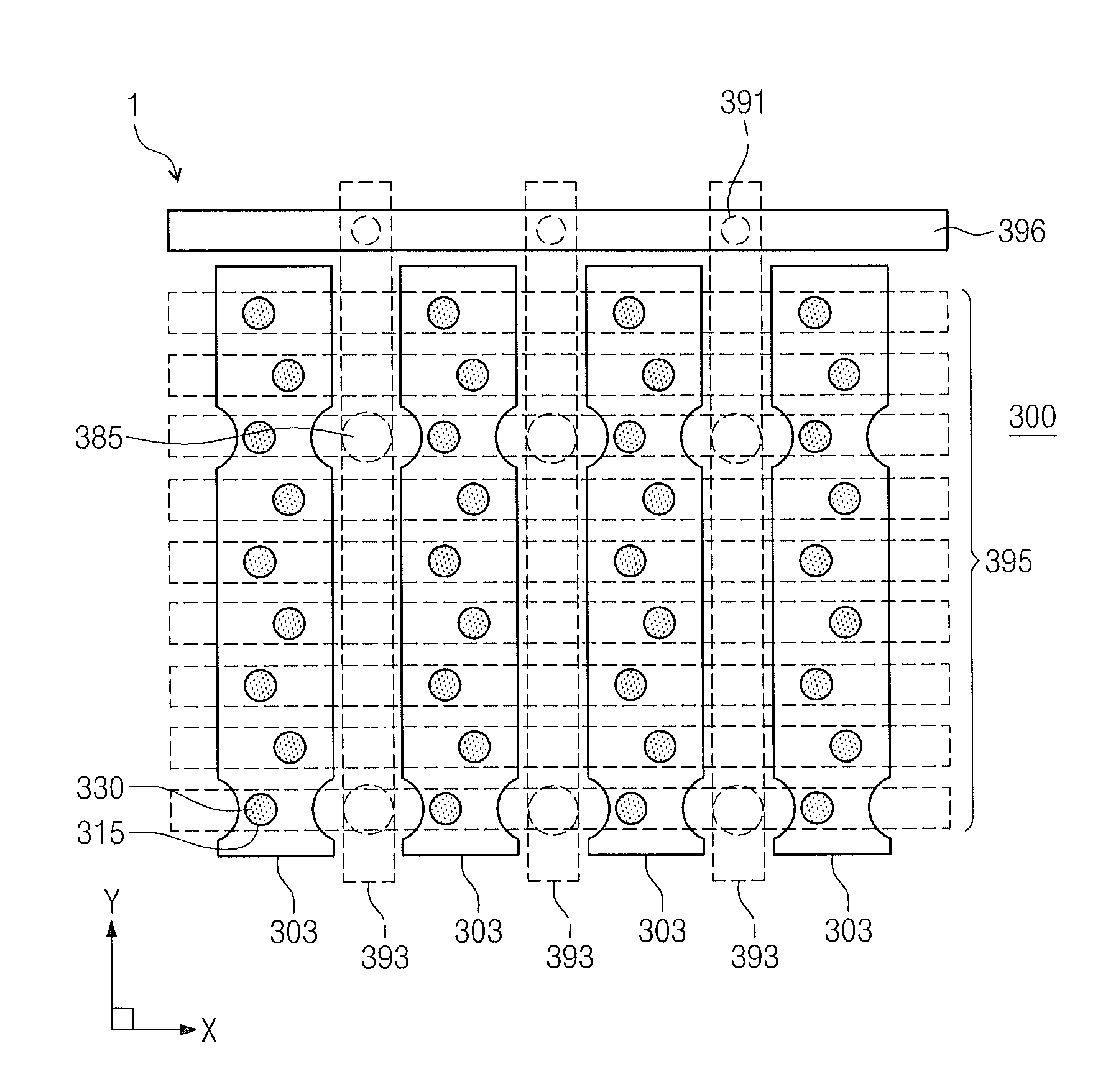 Three-dimensional semiconductor memory devices using direct strapping line connections