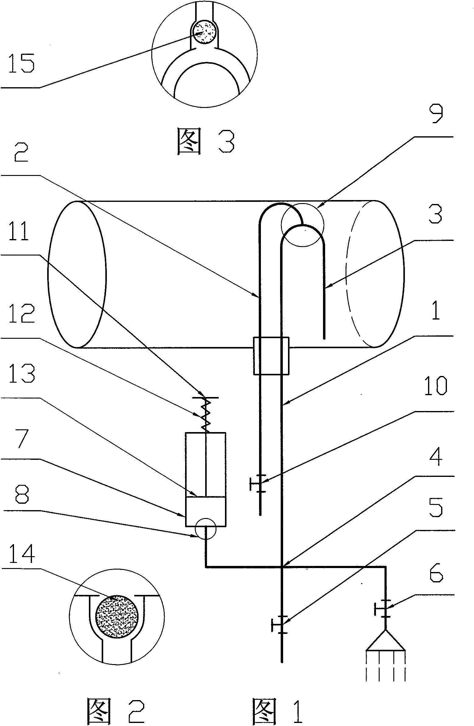 Water-saving anti-freezing apparatus for solar heater pipe