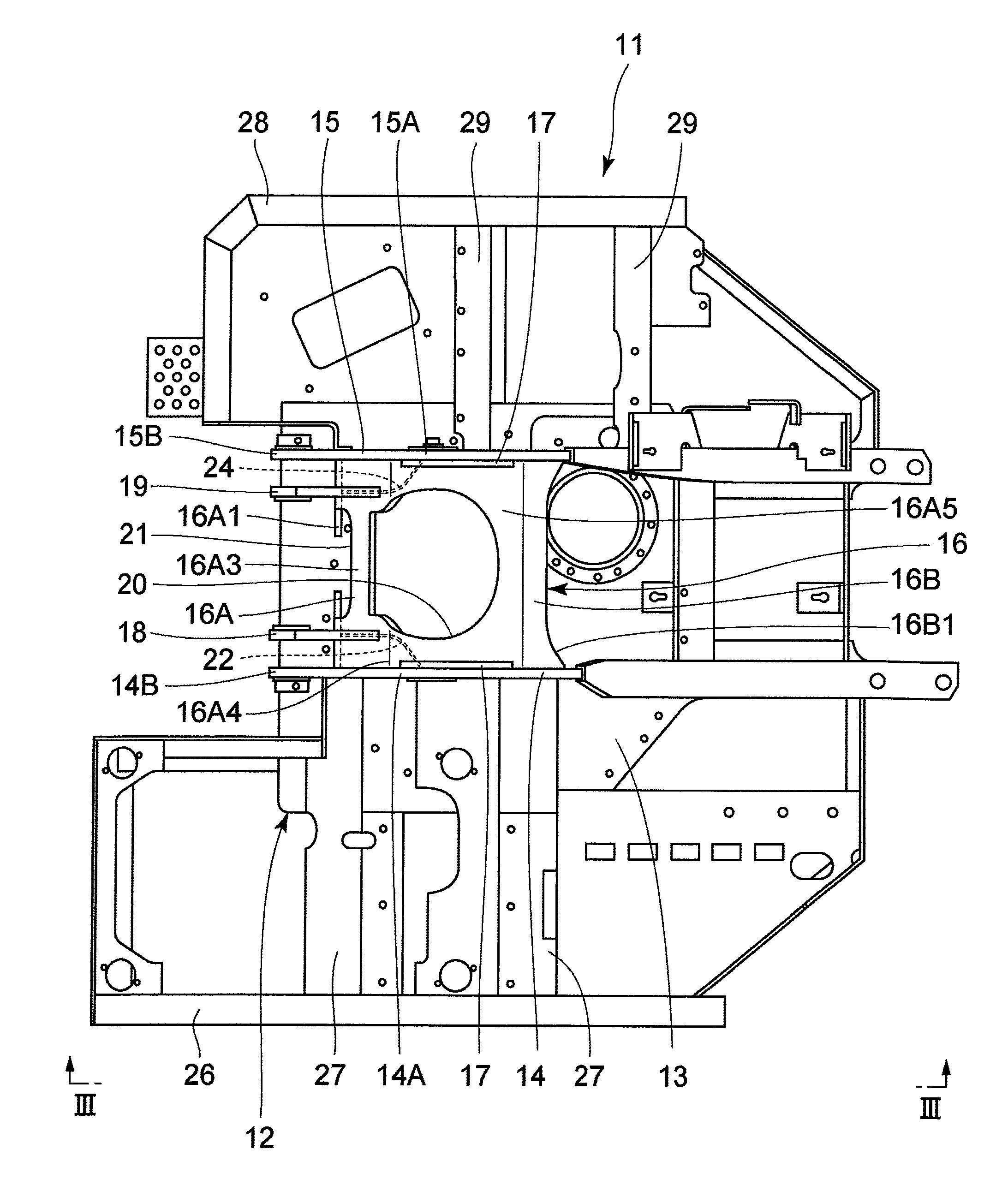 Revolving frame of construction machine