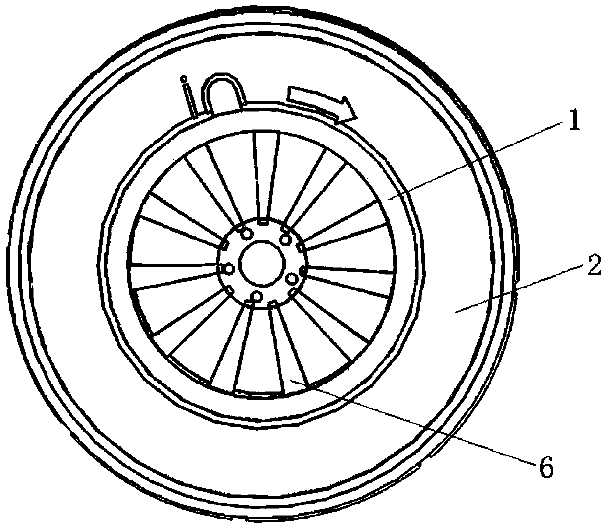 Safe and energy-saving wheel with variable grounding area