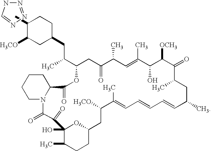 Medical devices containing rapamycin analogs