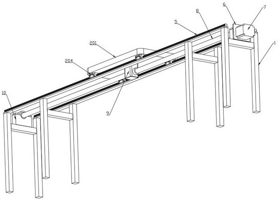 A pressing device for the upper cover plate of the radiator shell for 5G base station