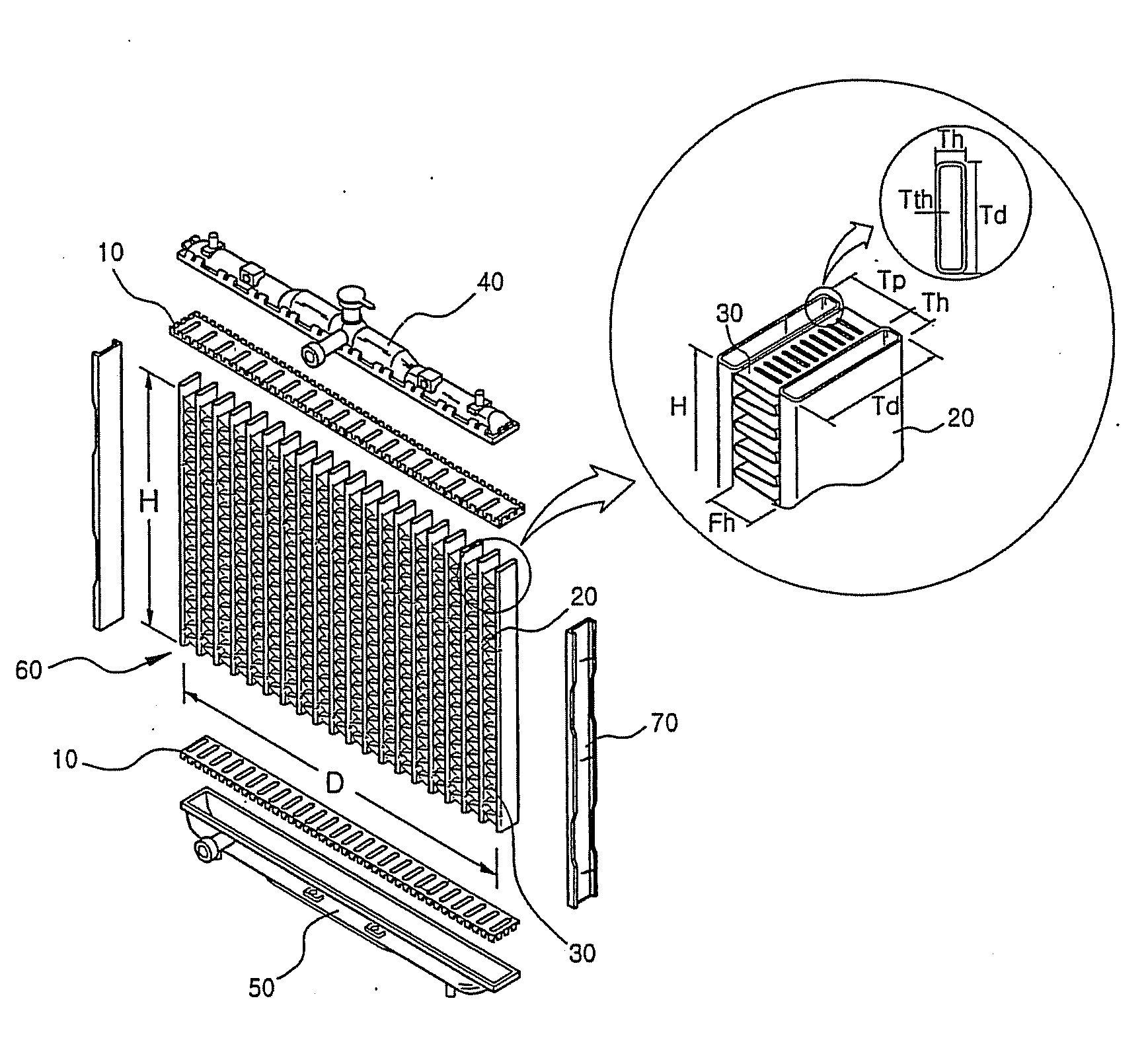 Heat exchanger for a vehicle