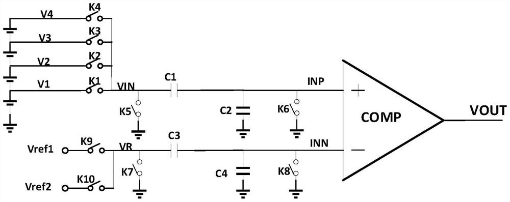 Voltage detection circuit for multiple lithium batteries