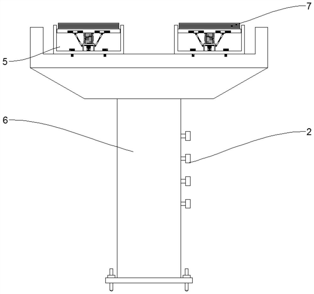 Elastic limiting stopper for bridge deviation rectification and bridge with automatic deviation rectification function