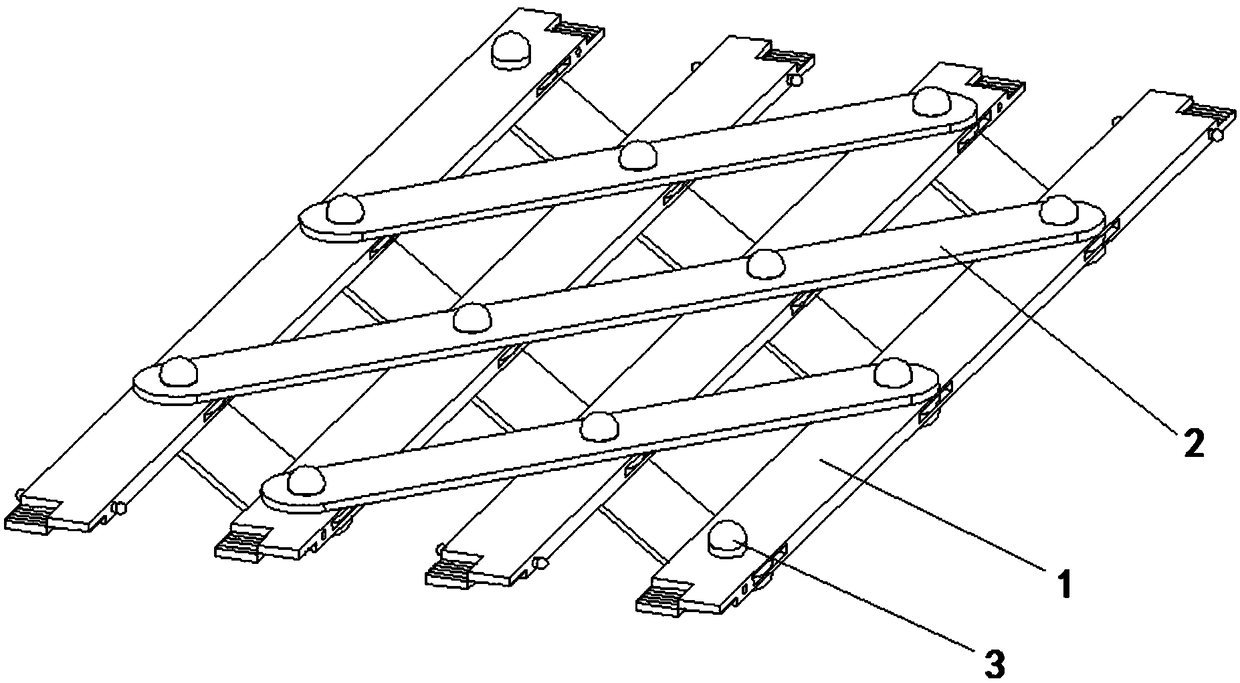 An embedded two-way geogrid