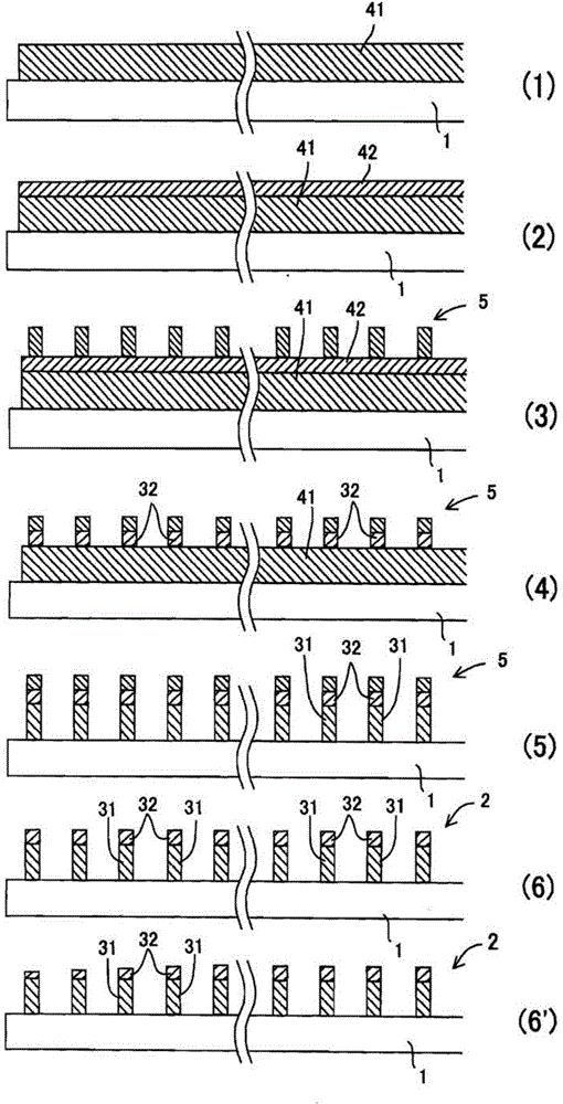 Grid polarizing device and method for manufacturing grid polarizing device