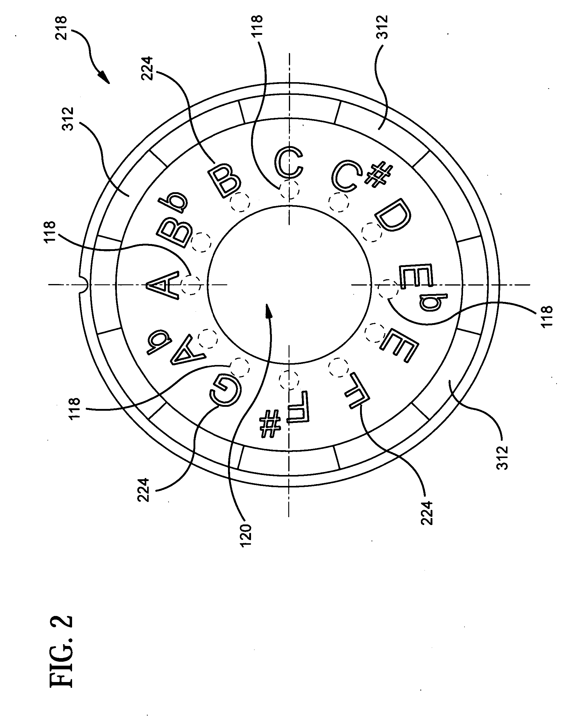 Optical display interface for electronic tuner for musical instruments