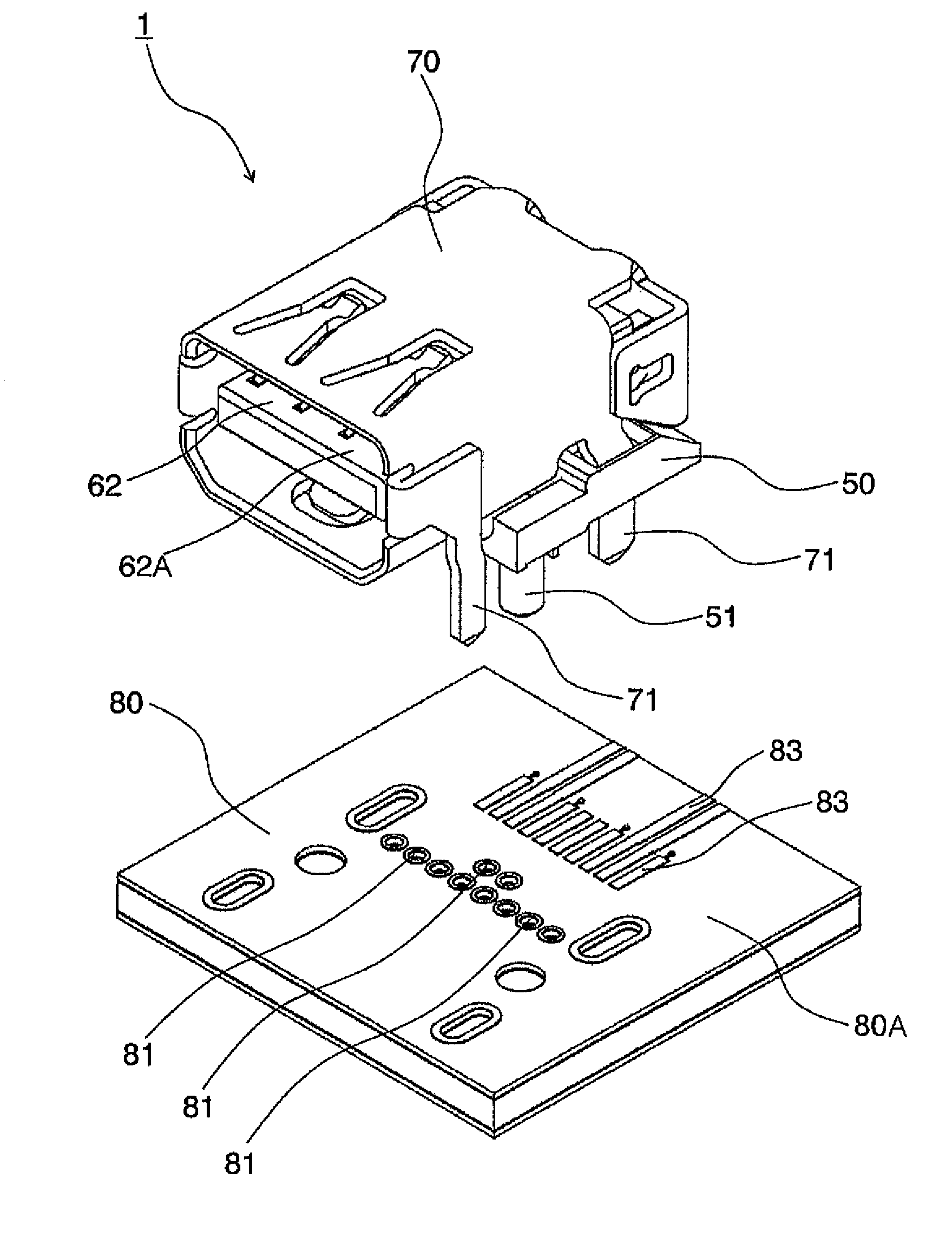 Connector and signal transmission method using the same
