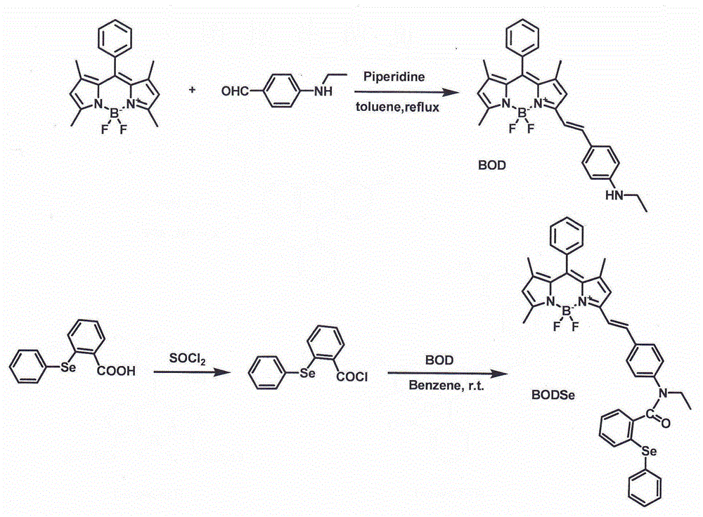 A fluorescent probe for detecting nitrosyl peroxide by cleavage of amide bond and its application