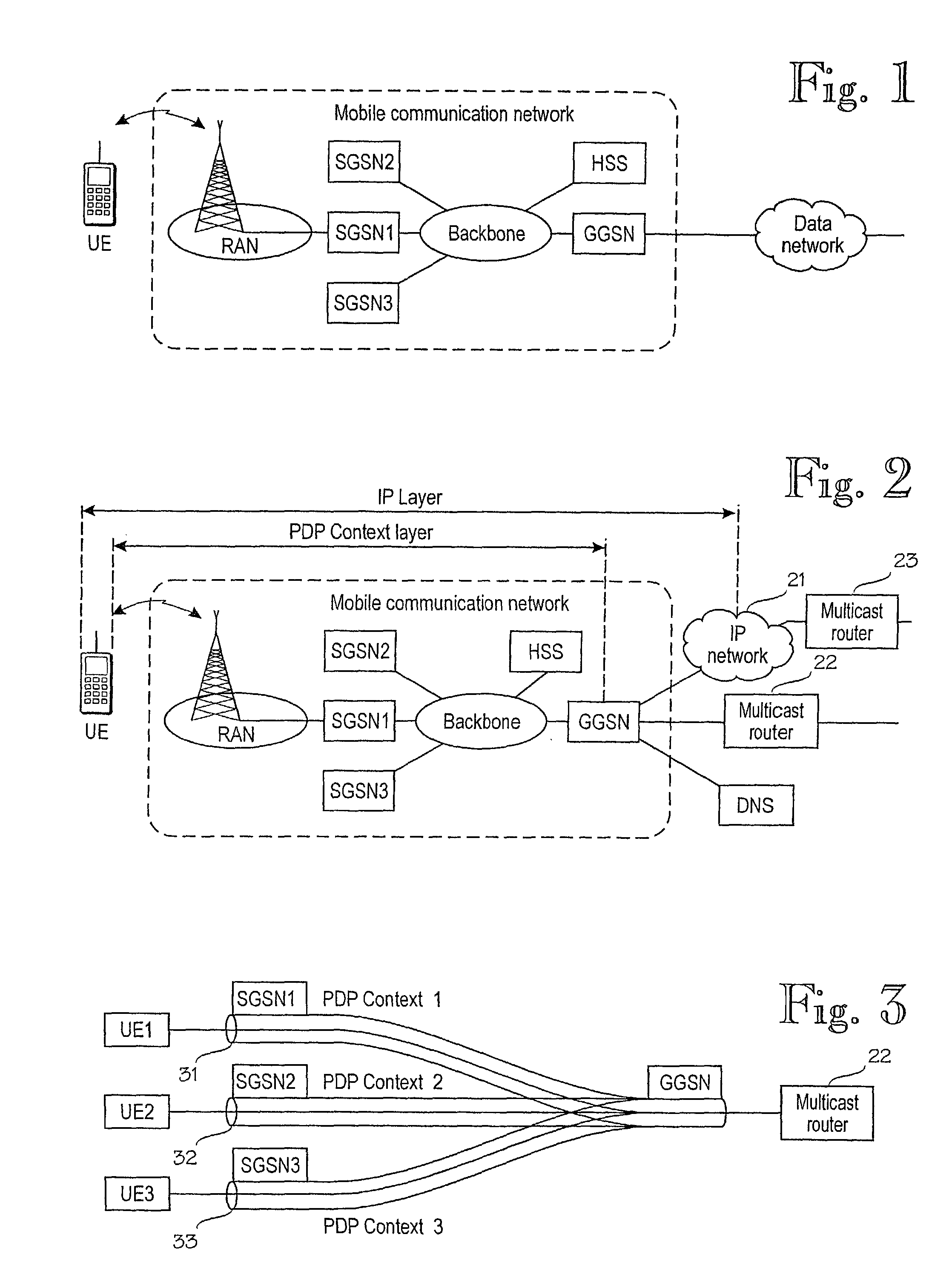 IP based voice communication in a mobile communications system
