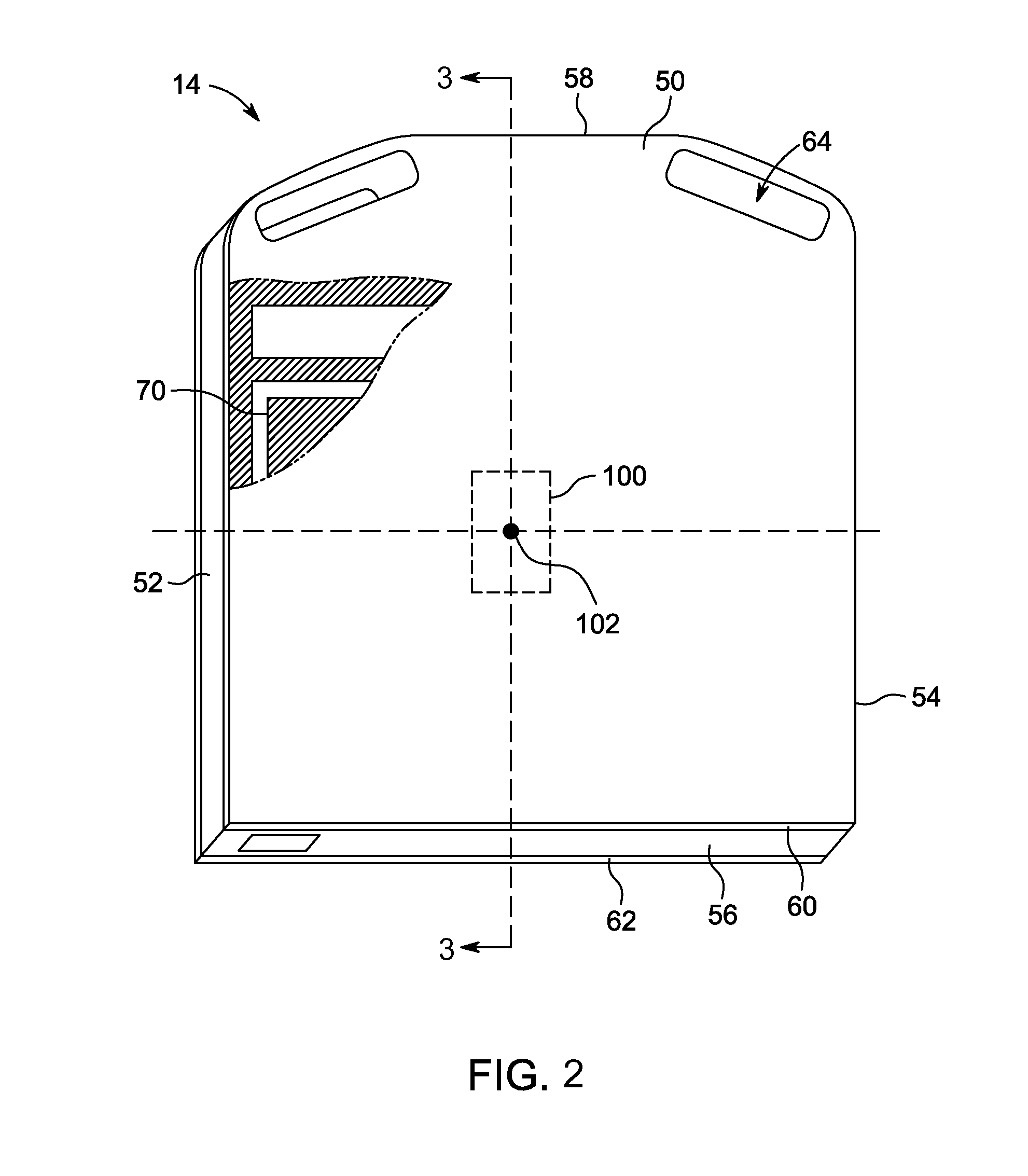 Position sensing device for a portable detection device