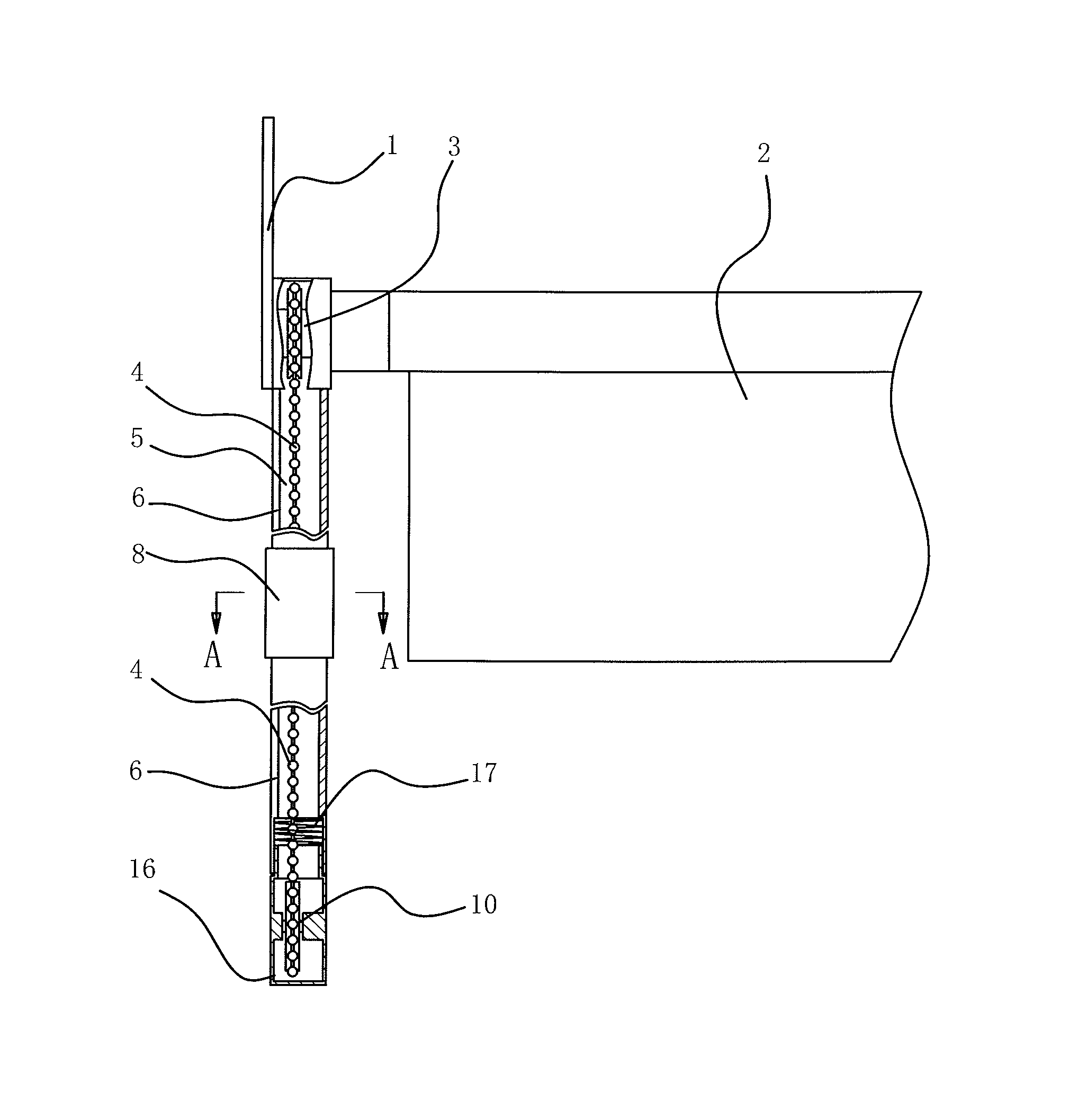 Bead chain type pull cord mechanism for a window shade