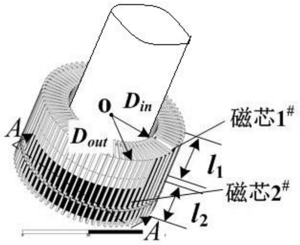 A dual-core single-winding line induction energy harvesting device and its configuration method