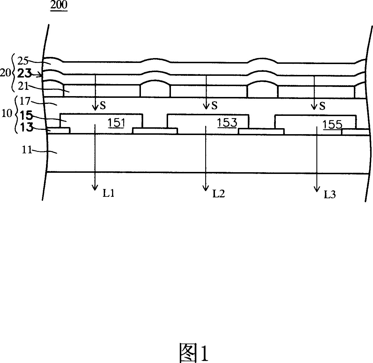 Full-color organic electroluminescence display device