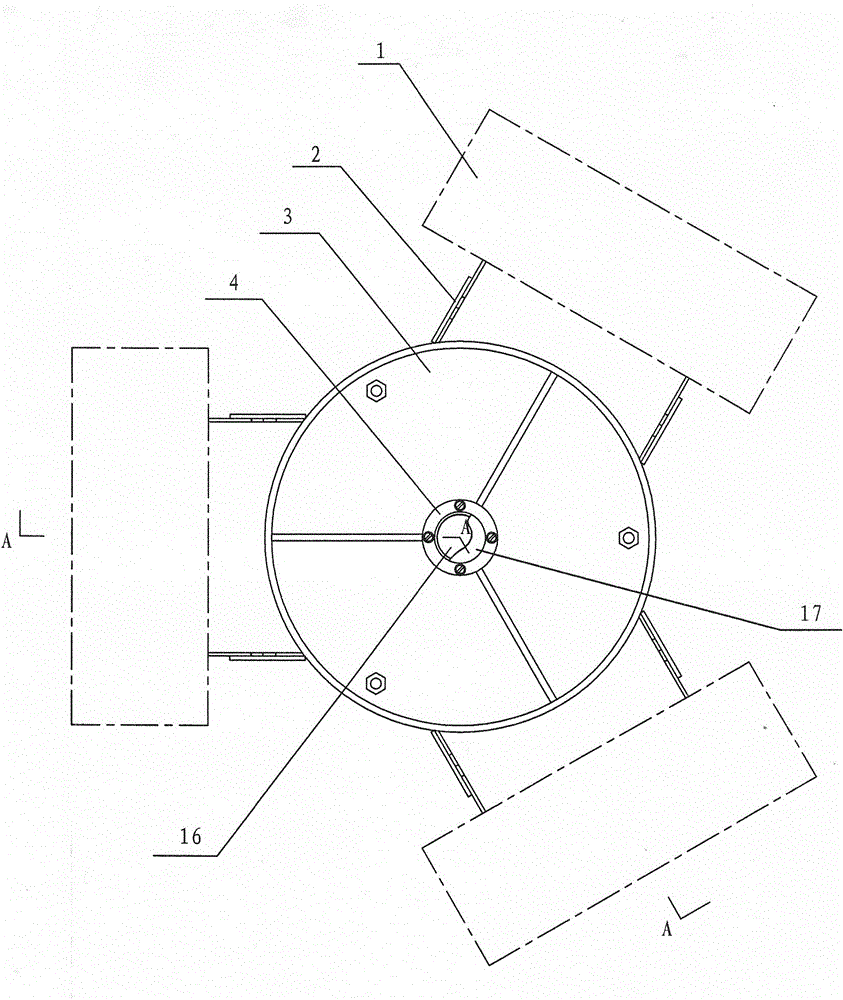 Pin-shaped array antenna automatic pitching device