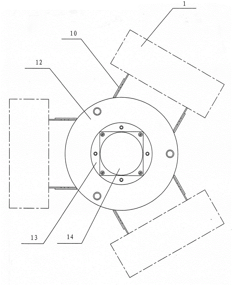 Pin-shaped array antenna automatic pitching device