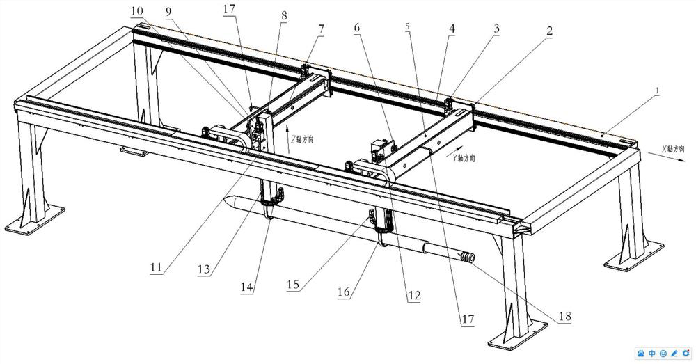 An optical fiber preform horizontal transport device