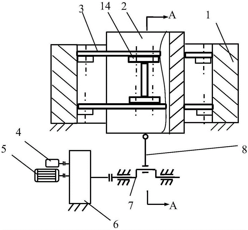 Swing type bilateral non-sine drive device of continuous casting crystallizer
