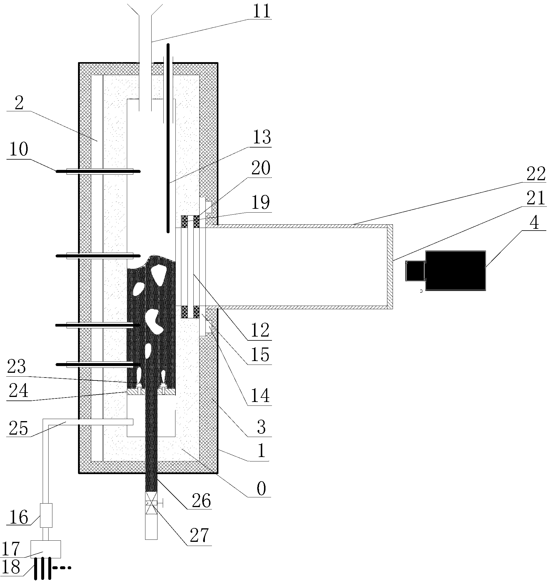 Visual high-temperature fluidized bed