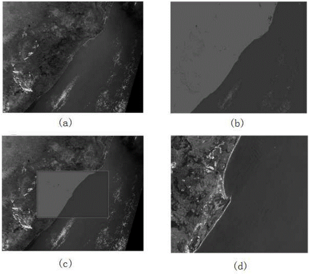 Coastline area remote sensing map-based satellite borne spectrograph pointing registration method