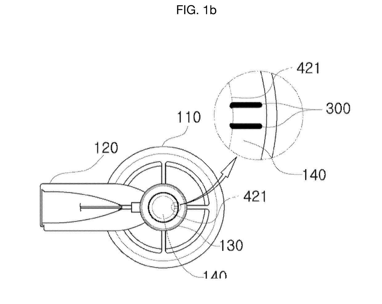 Vision correction surgery laser adaptor which creates laser beam non-irradiated region