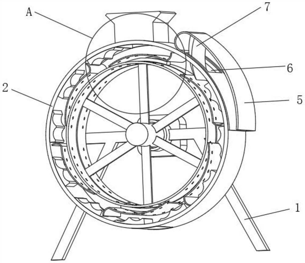 A construction aggregate separation processing device