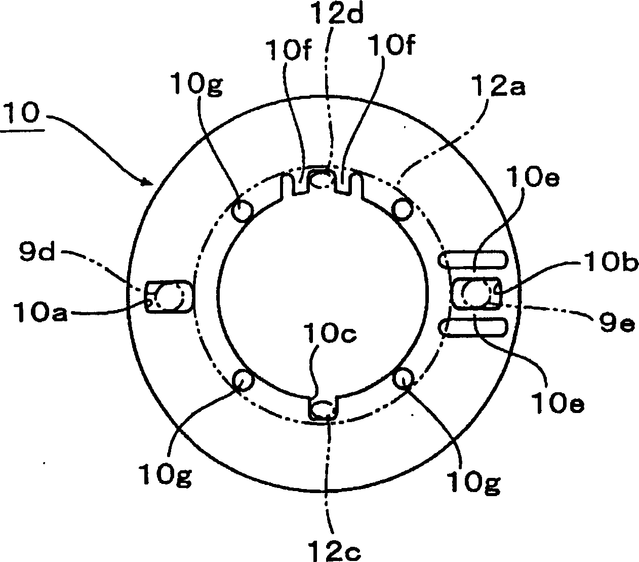Connecting structure of rotary connector and steering angle sensor
