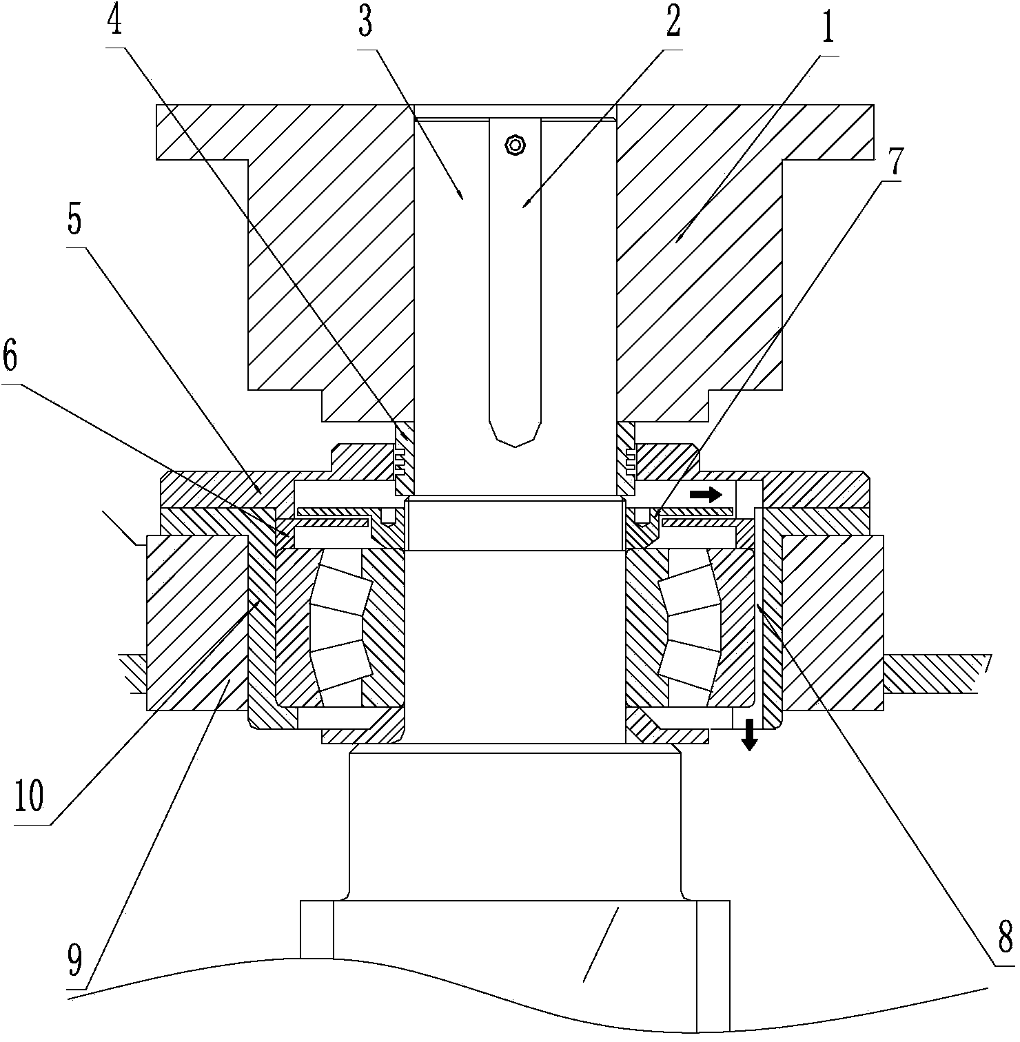 Non-contact seal device for high-speed shaft of gear speed reducer