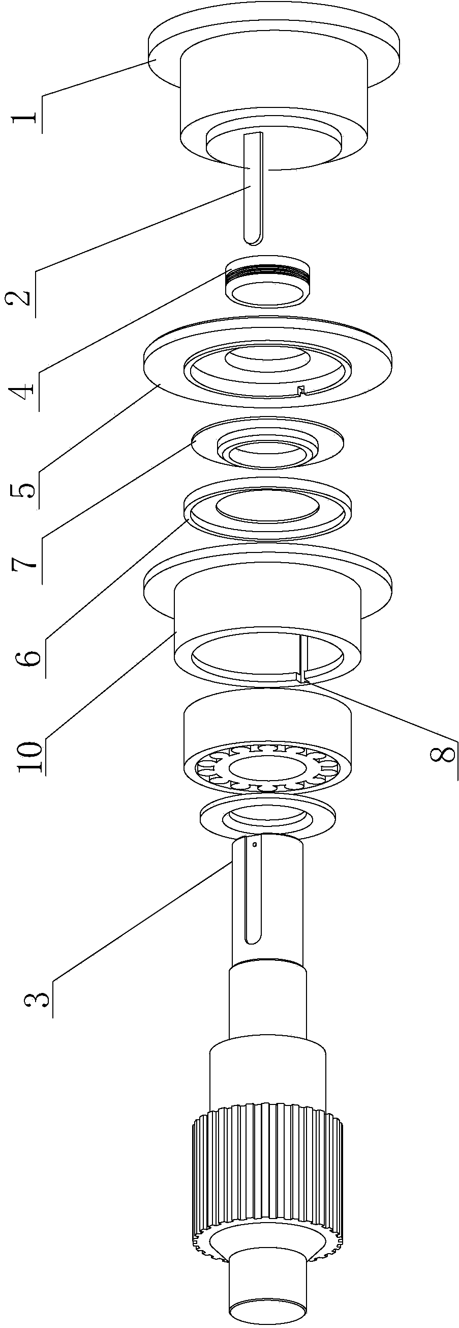 Non-contact seal device for high-speed shaft of gear speed reducer