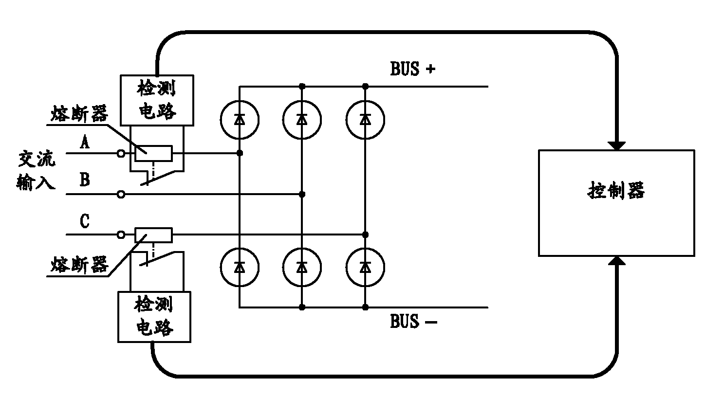 Method and device for detecting state of power unit fuse
